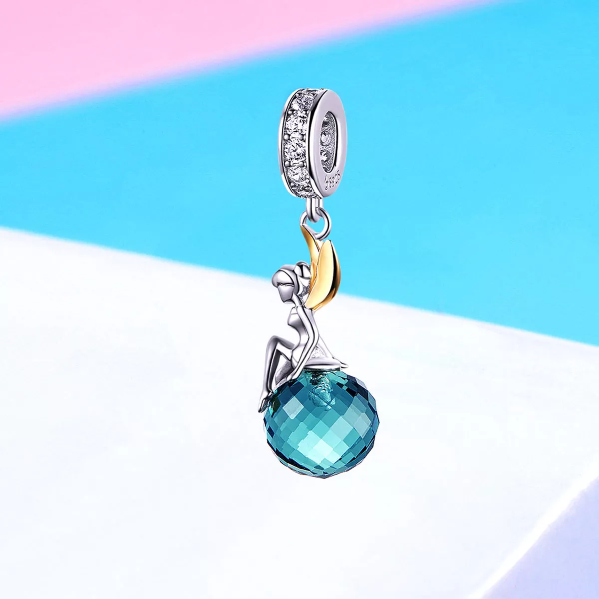 Charm Pendente Dois tons Elf Planet estilo Pandora - BSC056