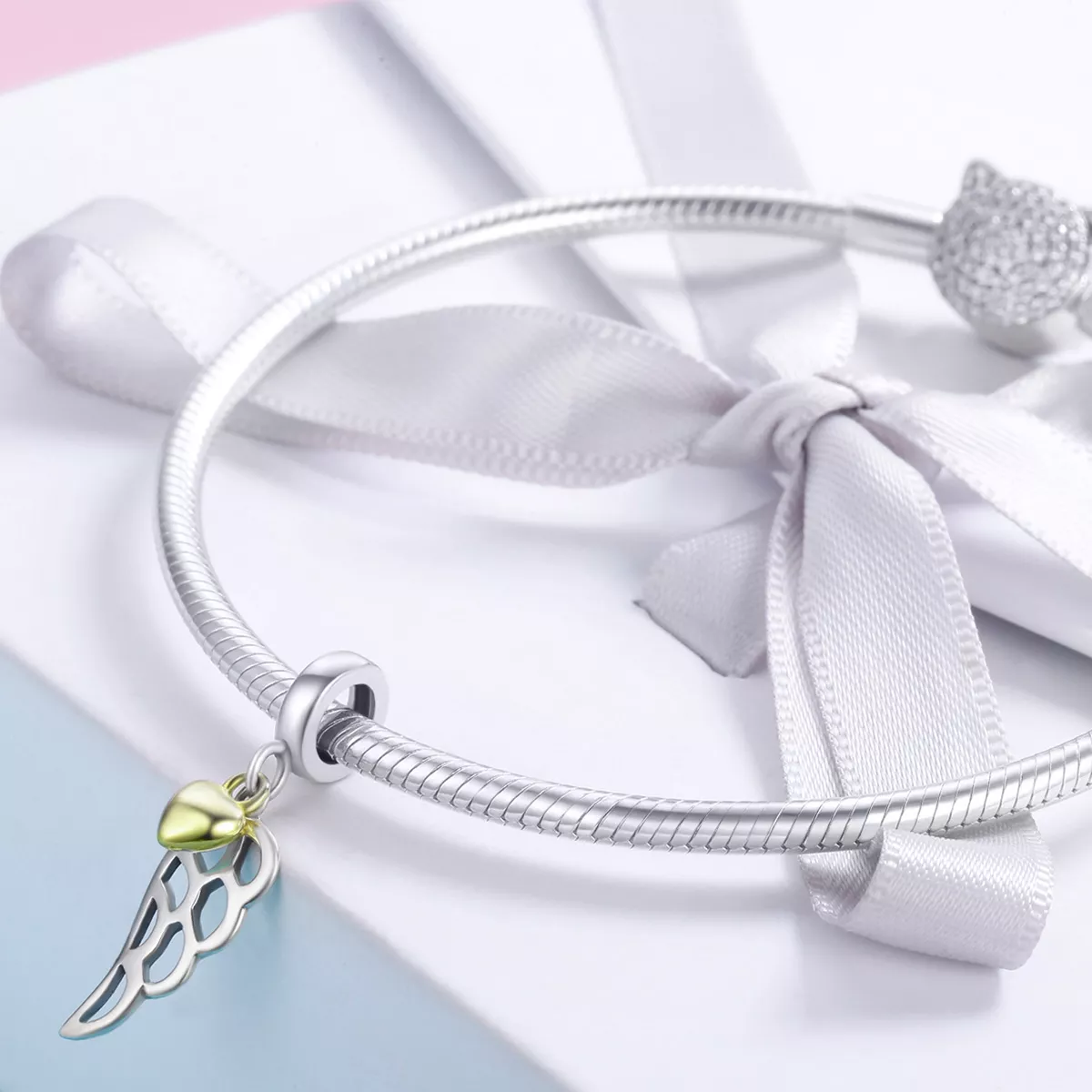 Charm Pendente Dois tons Elf Wings estilo Pandora - SCC838