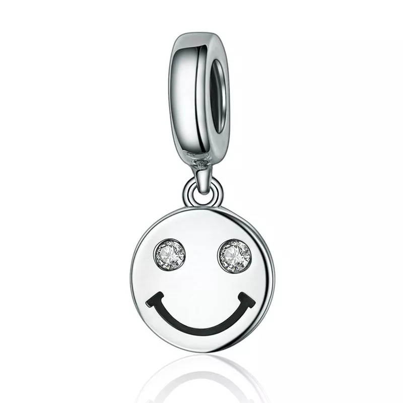 Charm Pendente Dois tons Rosto sorridente estilo Pandora - SCC258