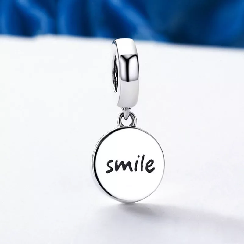 Charm Pendente Dois tons Rosto sorridente estilo Pandora - SCC258