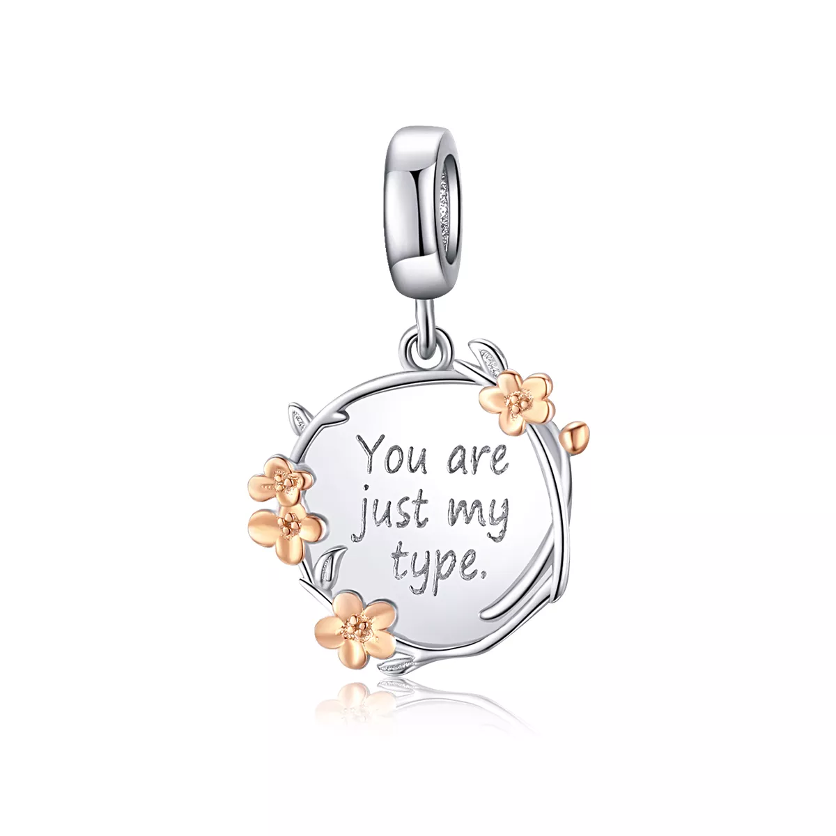 Charm Pendente Dois tons Você é apenas o meu tipo estilo Pandora - BSC147