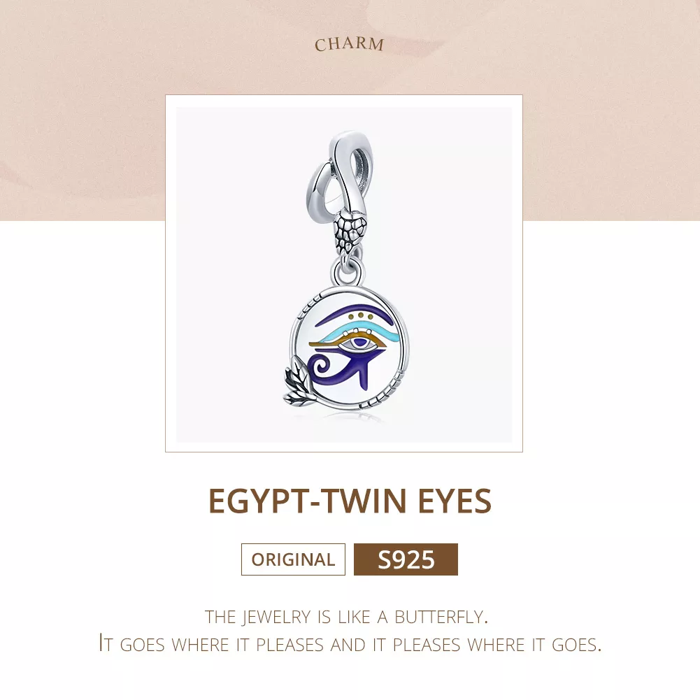 Charm Pendente Egito - Olhos Gêmeos estilo Pandora - SCC1857