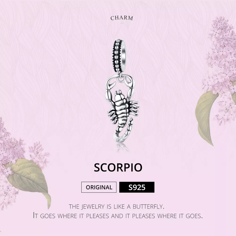 Charm Pendente Escorpião estilo Pandora - SCC1329