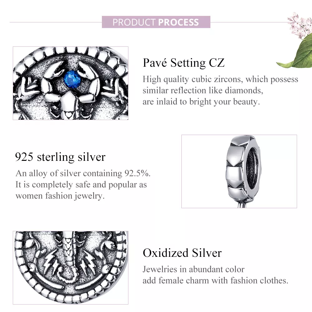 Charm Pendente Escorpião misterioso estilo Pandora - SCC1503
