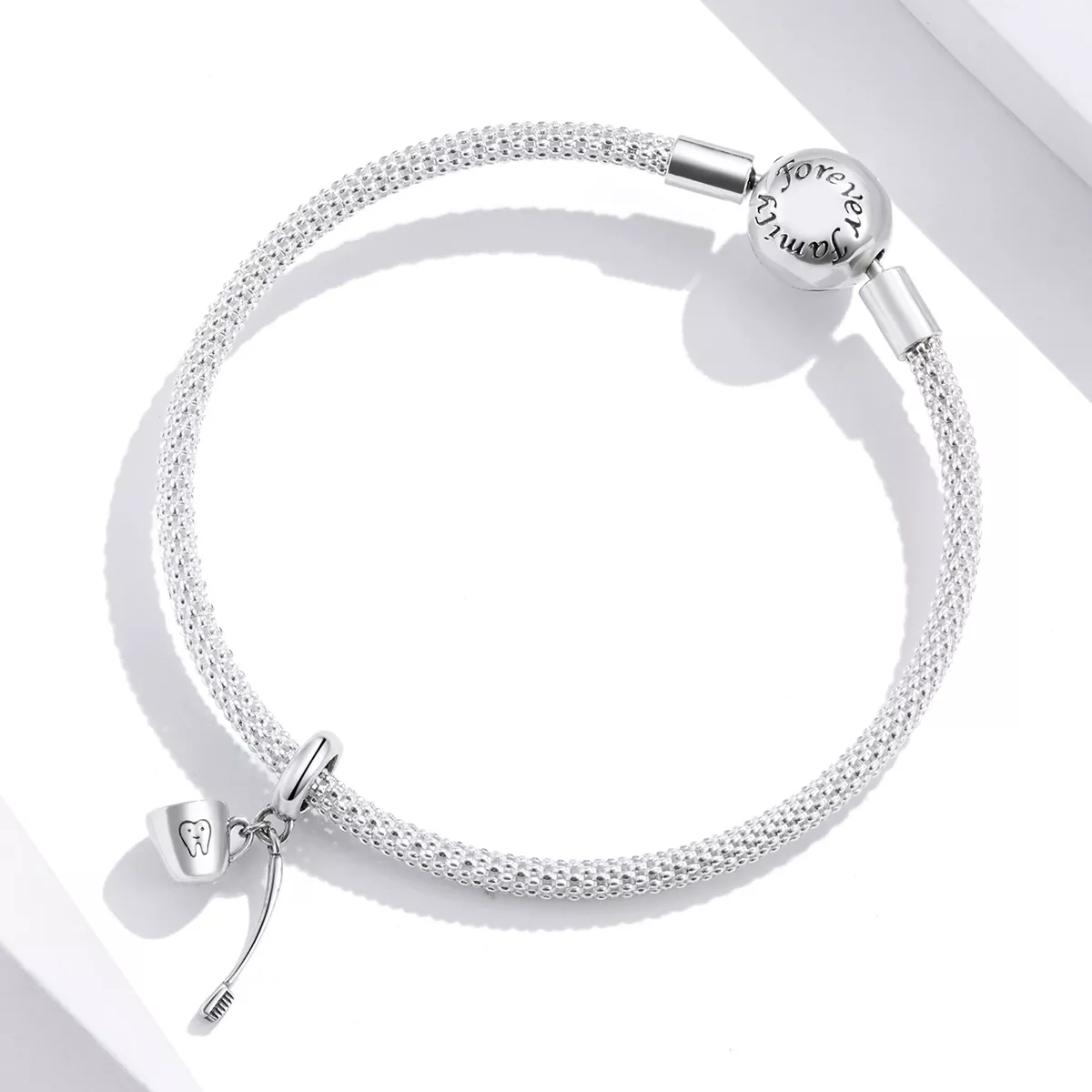 Charm Pendente Escova de dente e copo estilo Pandora - SCC1597