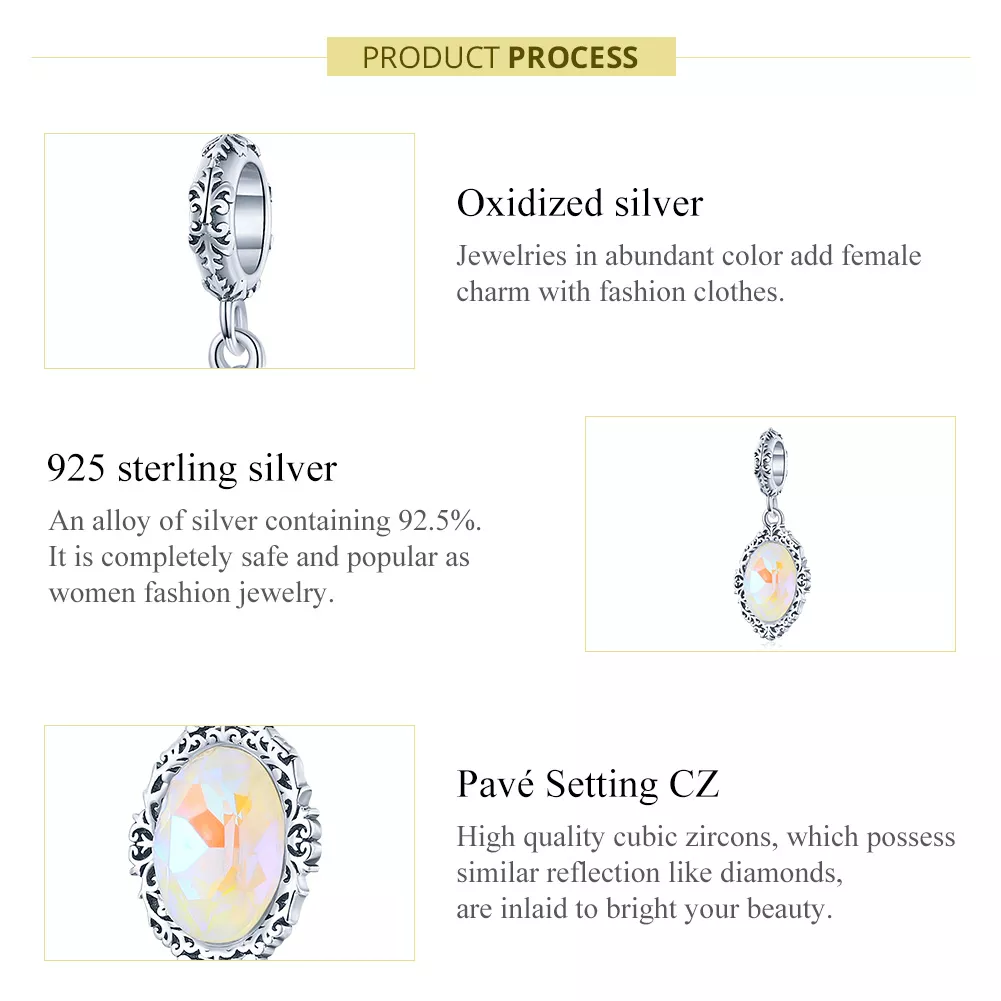 Charm Pendente Espelho mágico estilo Pandora - SCC1815