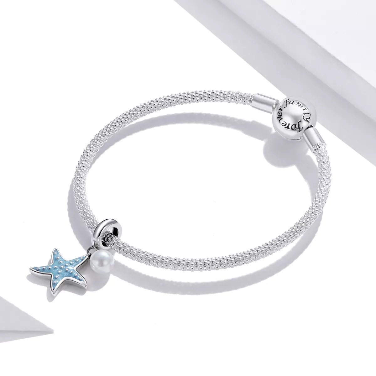 Charm Pendente Estrela do mar azul estilo Pandora - SCC1807
