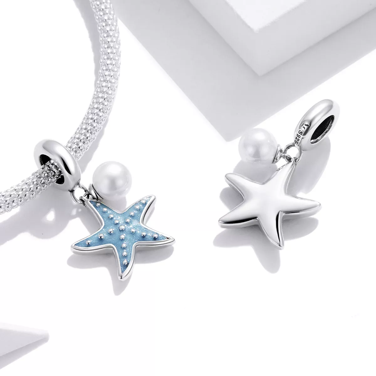 Charm Pendente Estrela do mar azul estilo Pandora - SCC1807