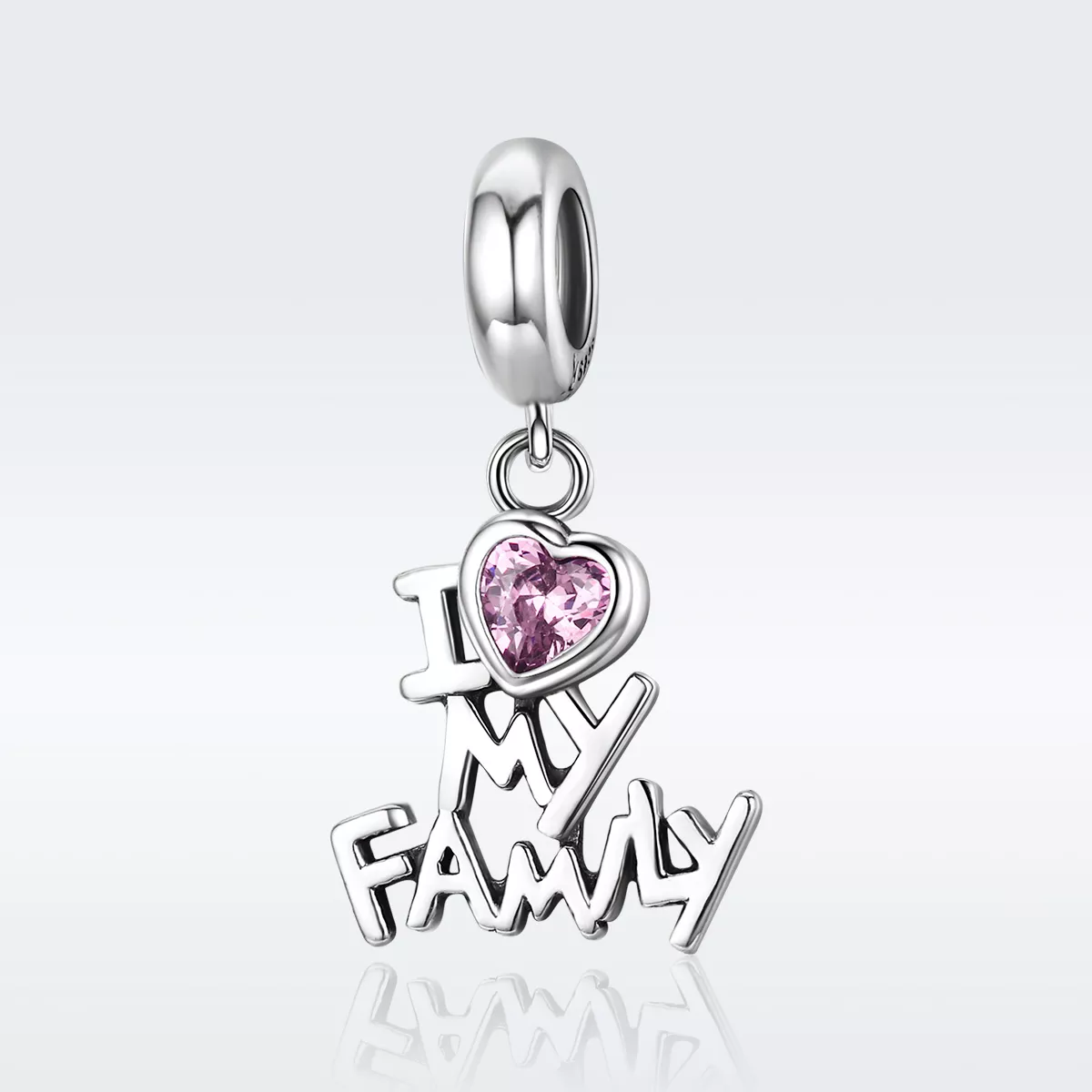 Charm Pendente Eu amo minha família estilo Pandora - SCC251