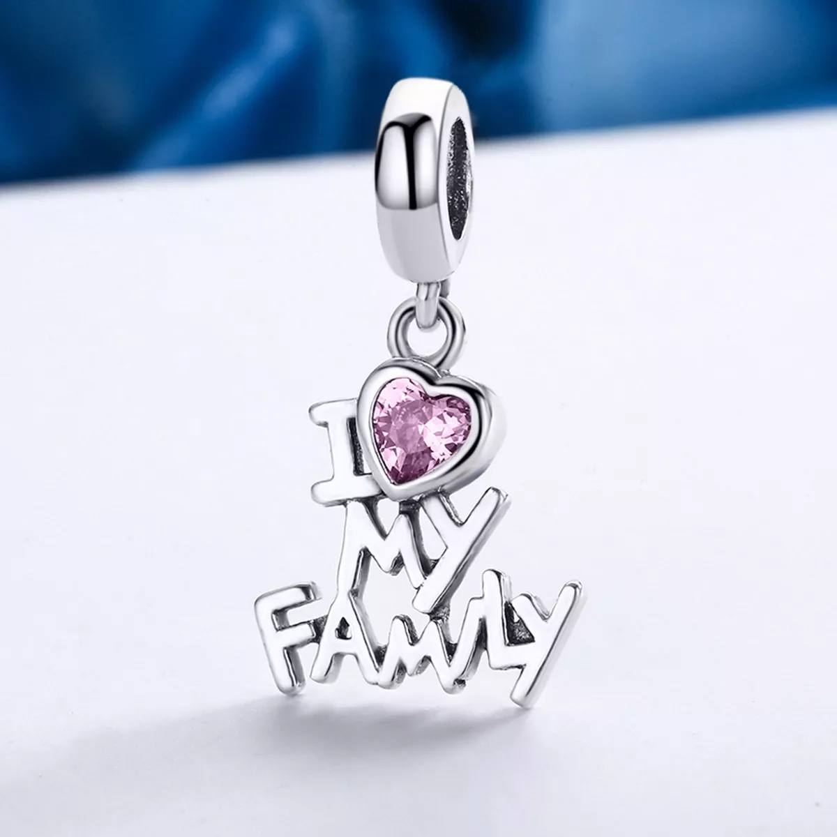 Charm Pendente Eu amo minha família estilo Pandora - SCC251