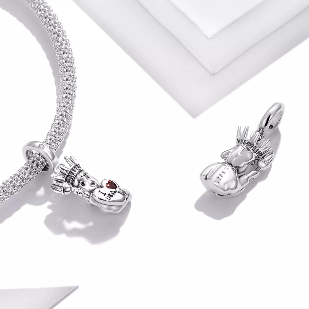 Charm Pendente Eu amo os EUA estilo Pandora - SCC1883