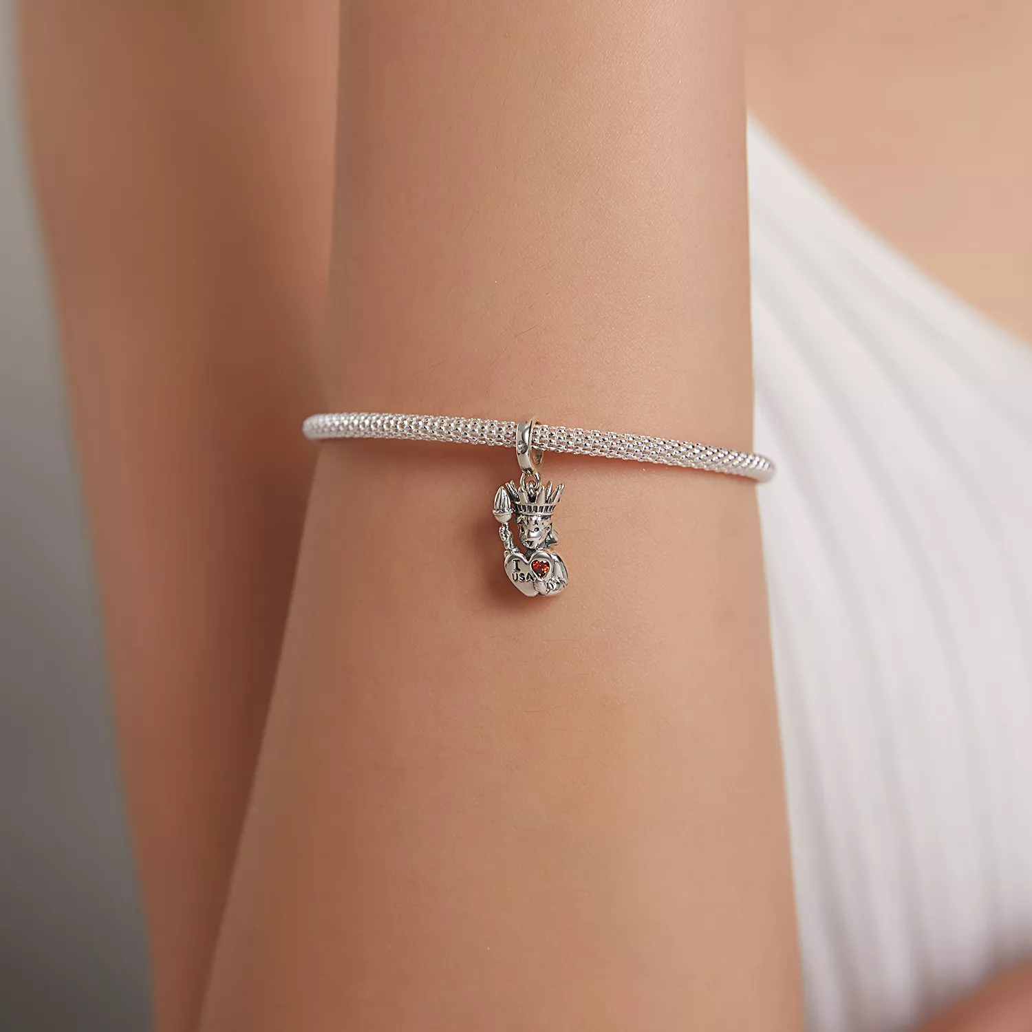 Charm Pendente Eu amo os EUA estilo Pandora - SCC1883