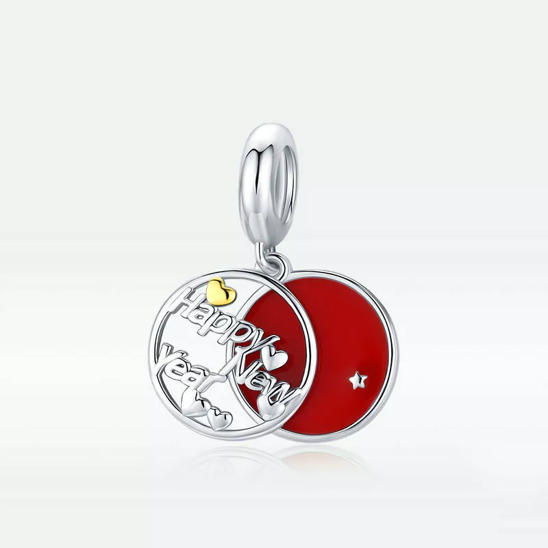 Charm Pendente Feliz Ano Novo estilo Pandora - SCC1718