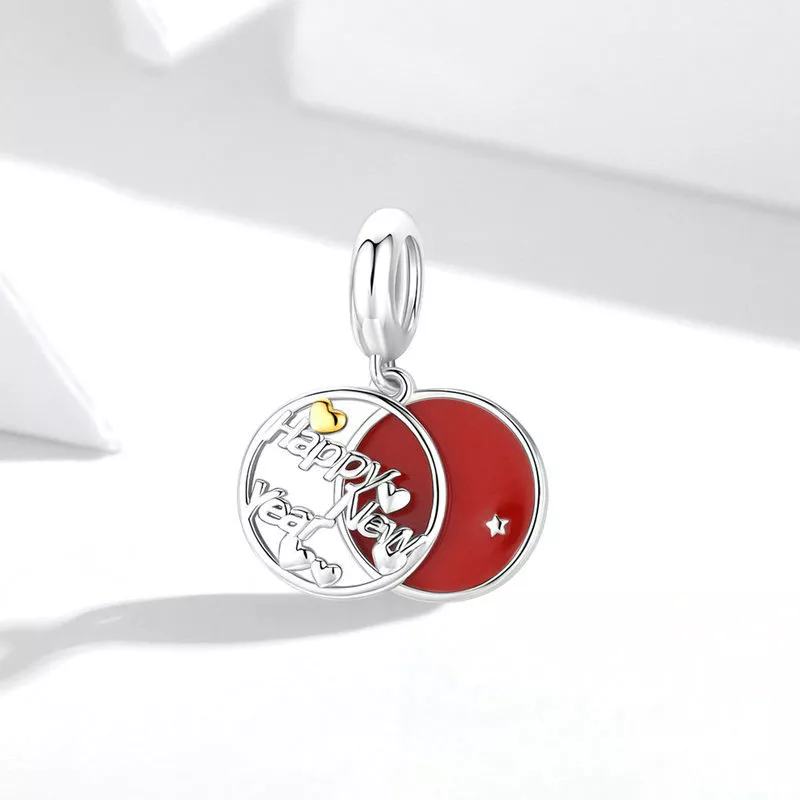Charm Pendente Feliz Ano Novo estilo Pandora - SCC1718