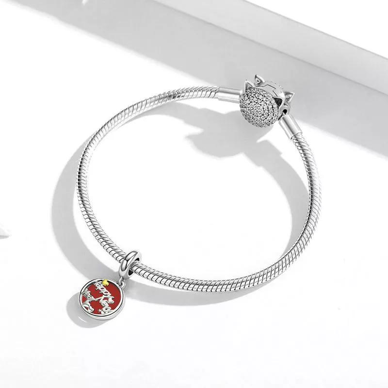Charm Pendente Feliz Ano Novo estilo Pandora - SCC1718
