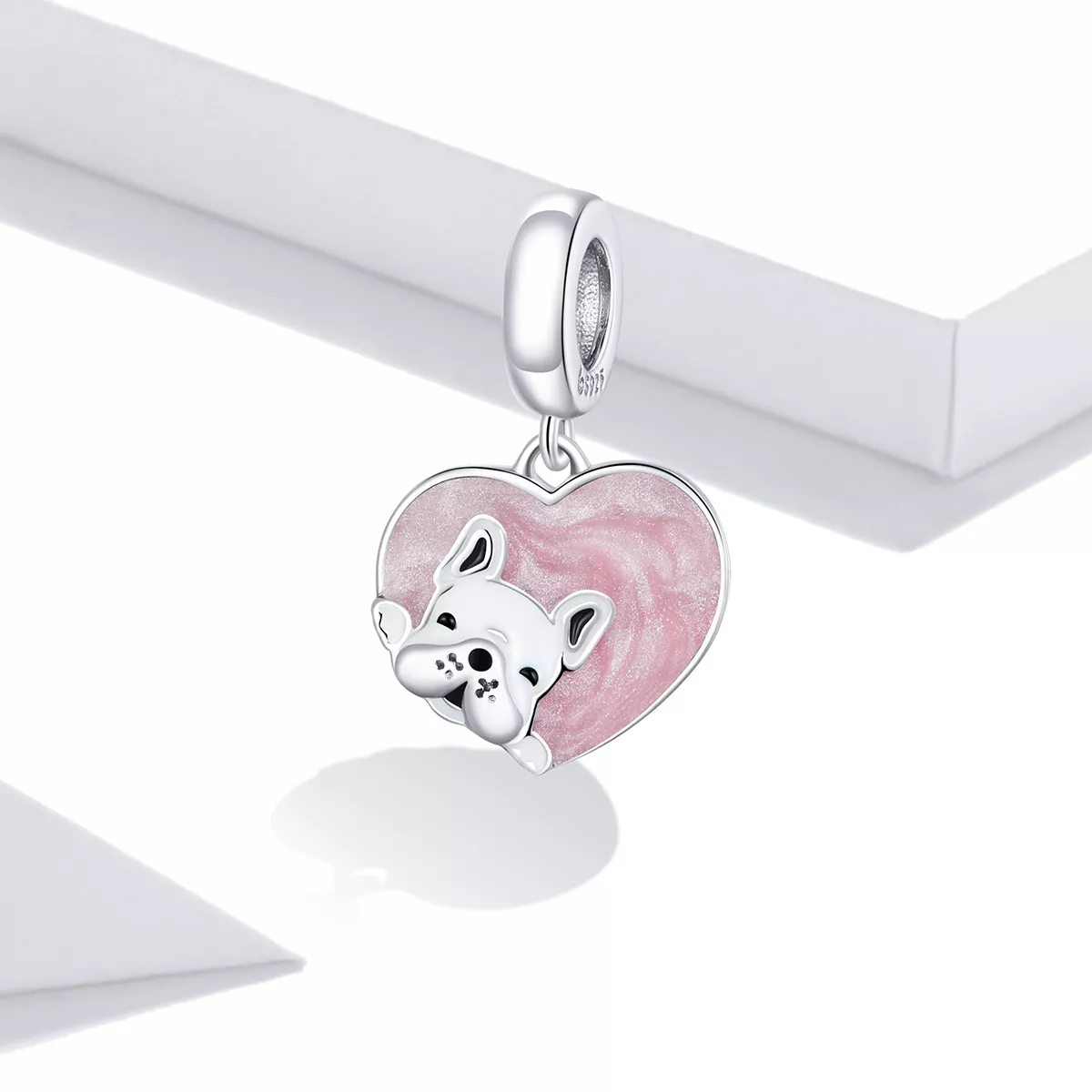 Charm Pendente Filhote de cachorro com amor estilo Pandora - BSC360