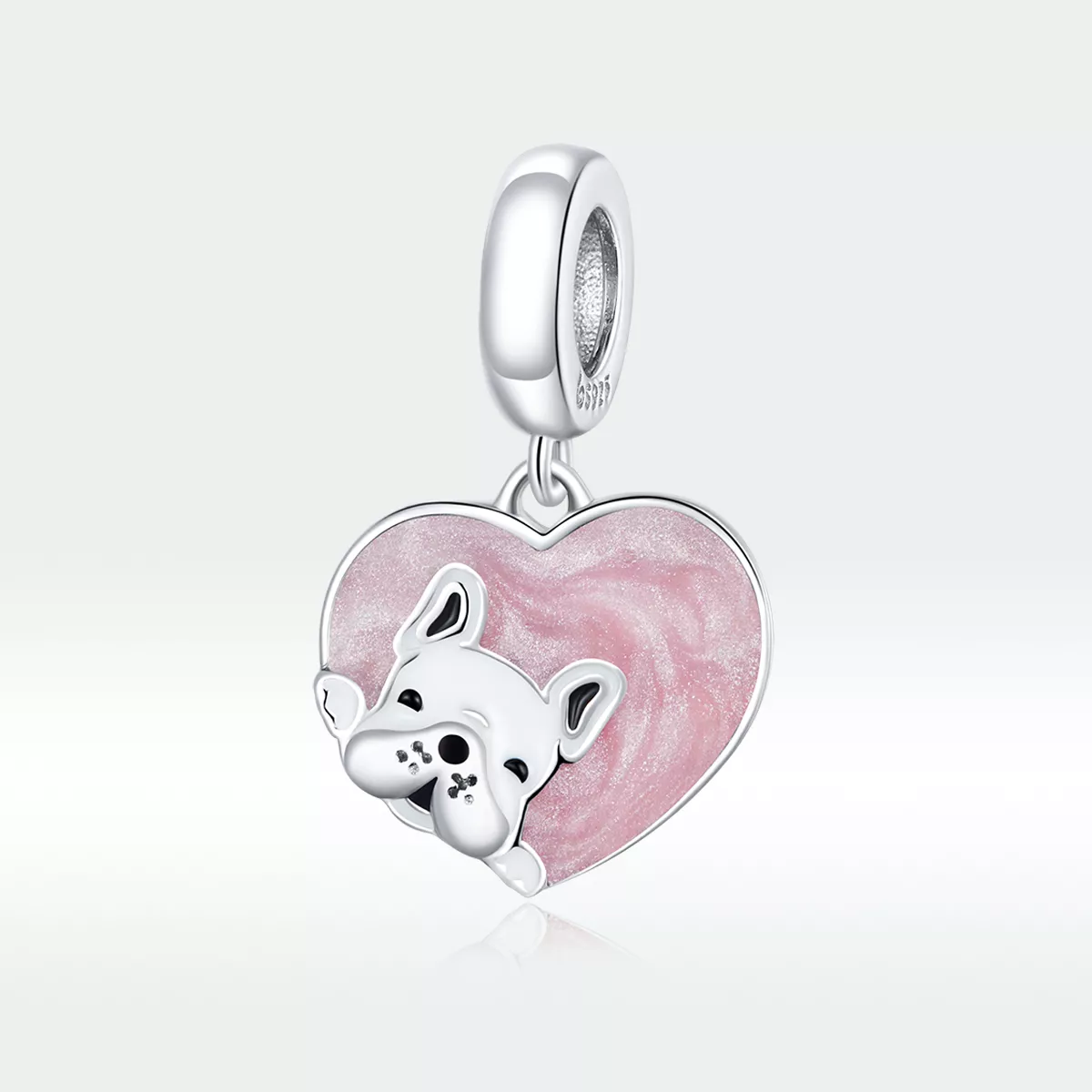 Charm Pendente Filhote de cachorro com amor estilo Pandora - BSC360