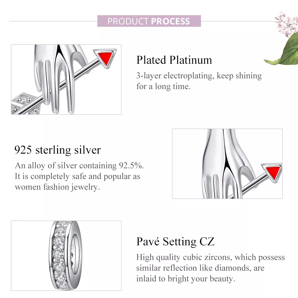 Charm Pendente Flecha do amor estilo Pandora - SCC1375