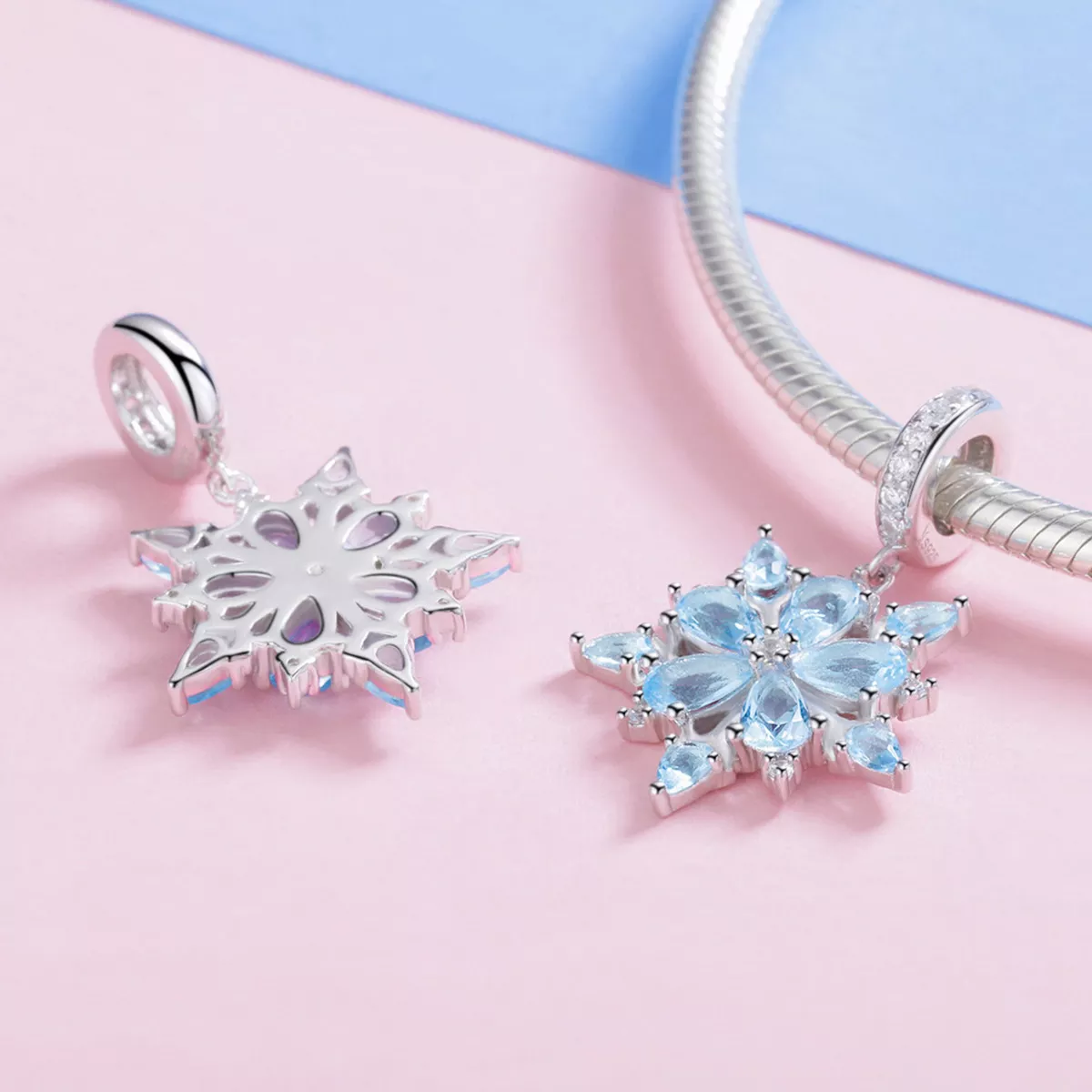 Charm Pendente Flocos de neve estilo Pandora - SCC940