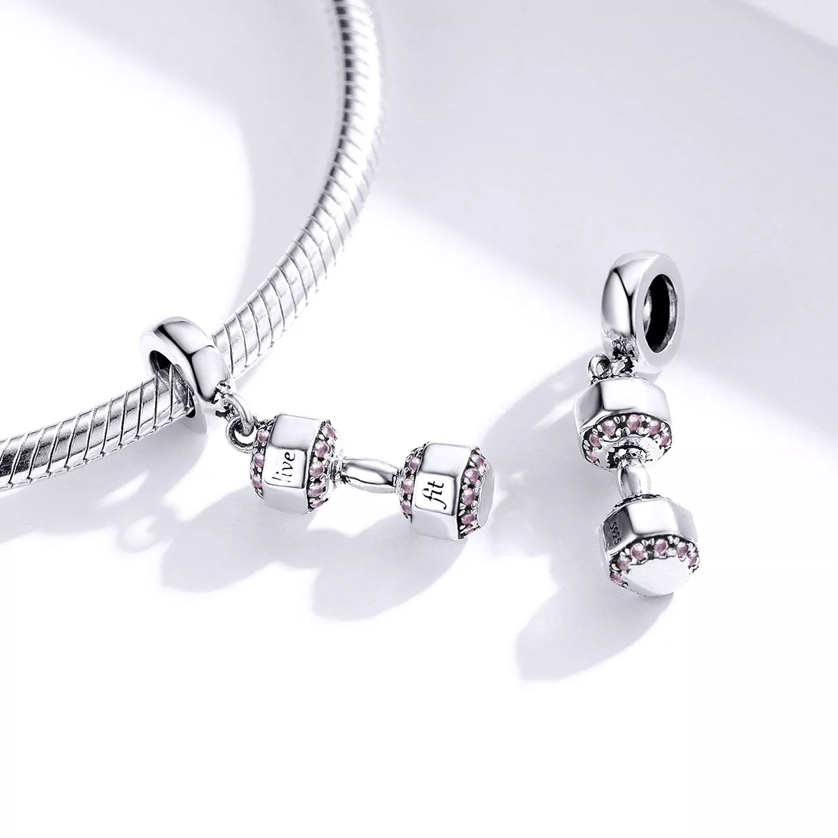 Charm Pendente Haltere estilo Pandora - SCC1340