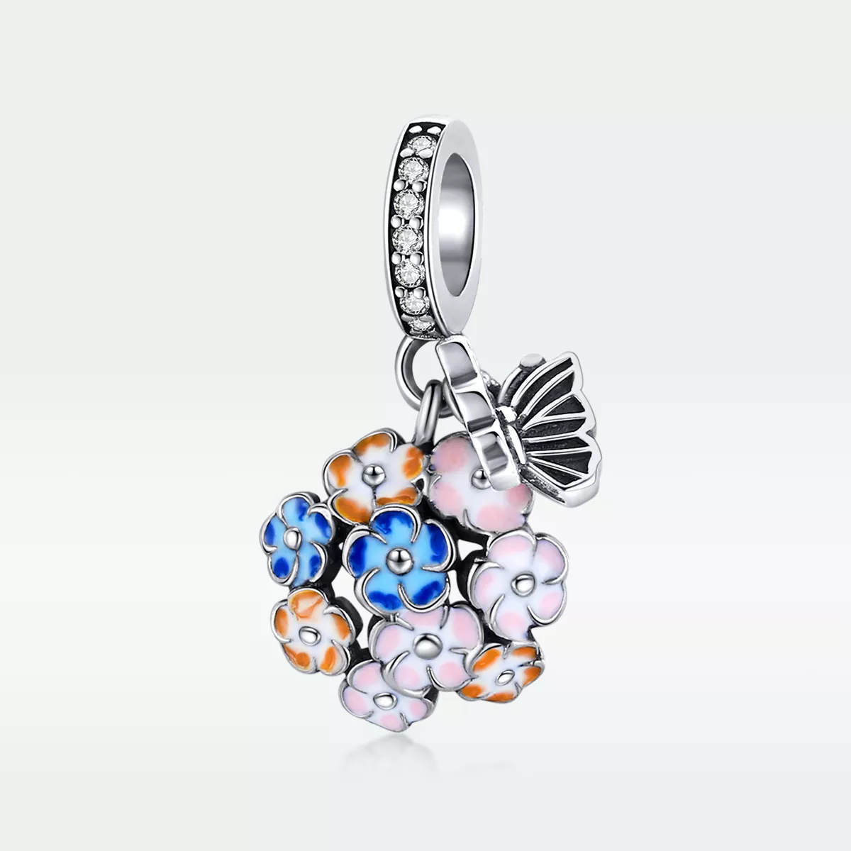 Charm Pendente Jardim colorido estilo Pandora - SCC1702