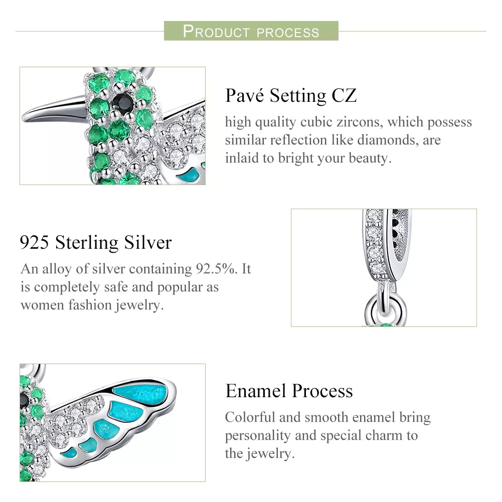 Charm Pendente Kingfisher estilo Pandora - SCC991