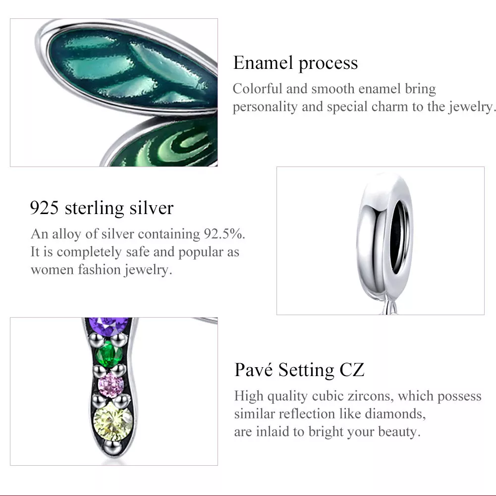 Charm Pendente Libélula brilhante estilo Pandora - SCC1706