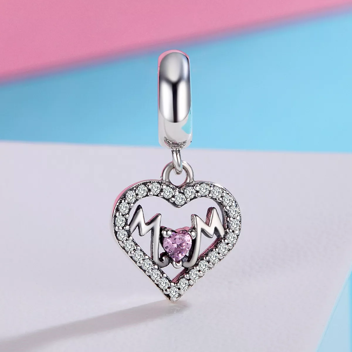 Charm Pendente Mamãe coração estilo Pandora - SCC392