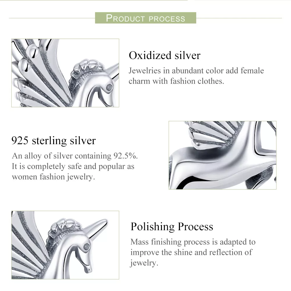 Charm Pendente Memória de Unicórnio estilo Pandora - SCC704