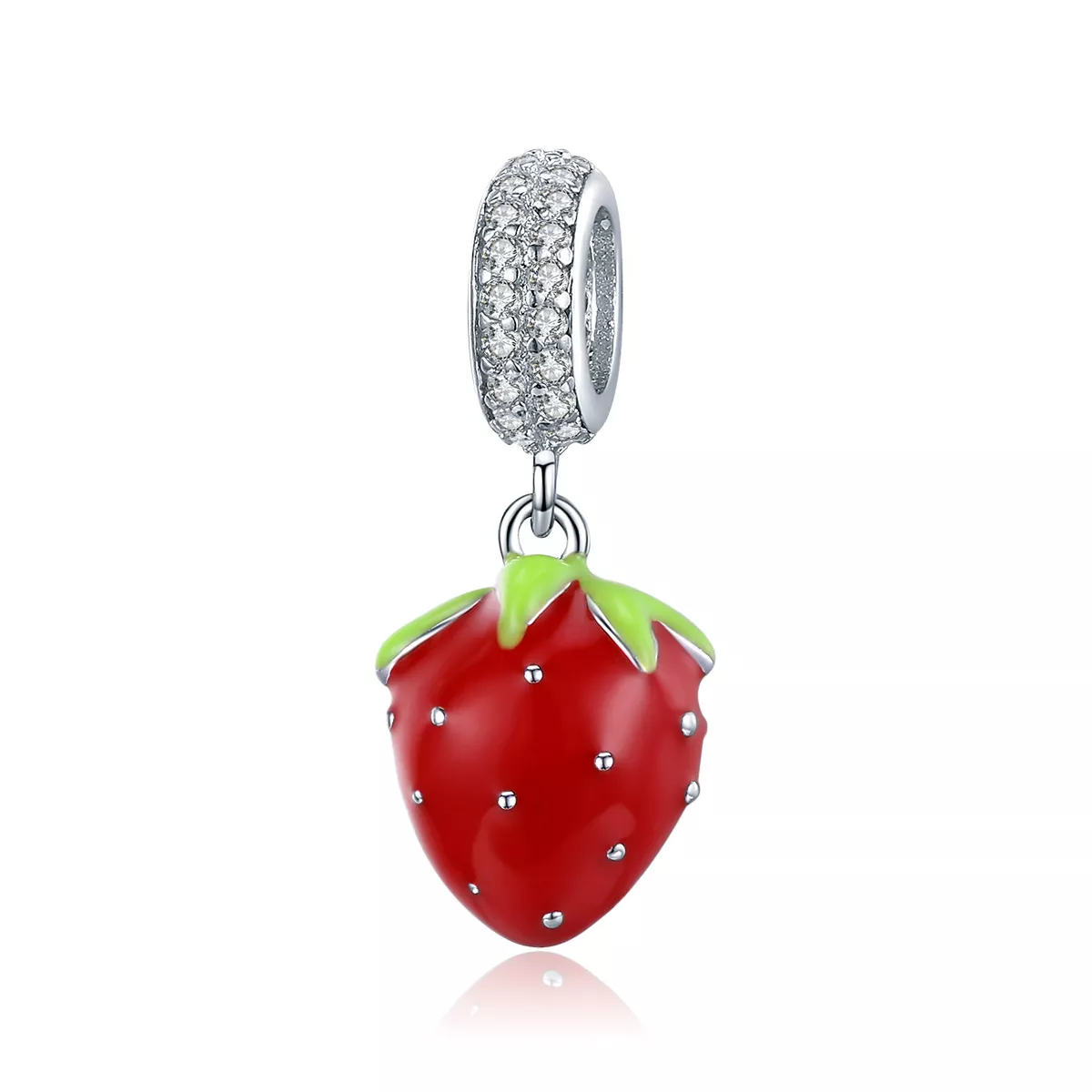 Charm Pendente Morango fofo estilo Pandora - SCC1537