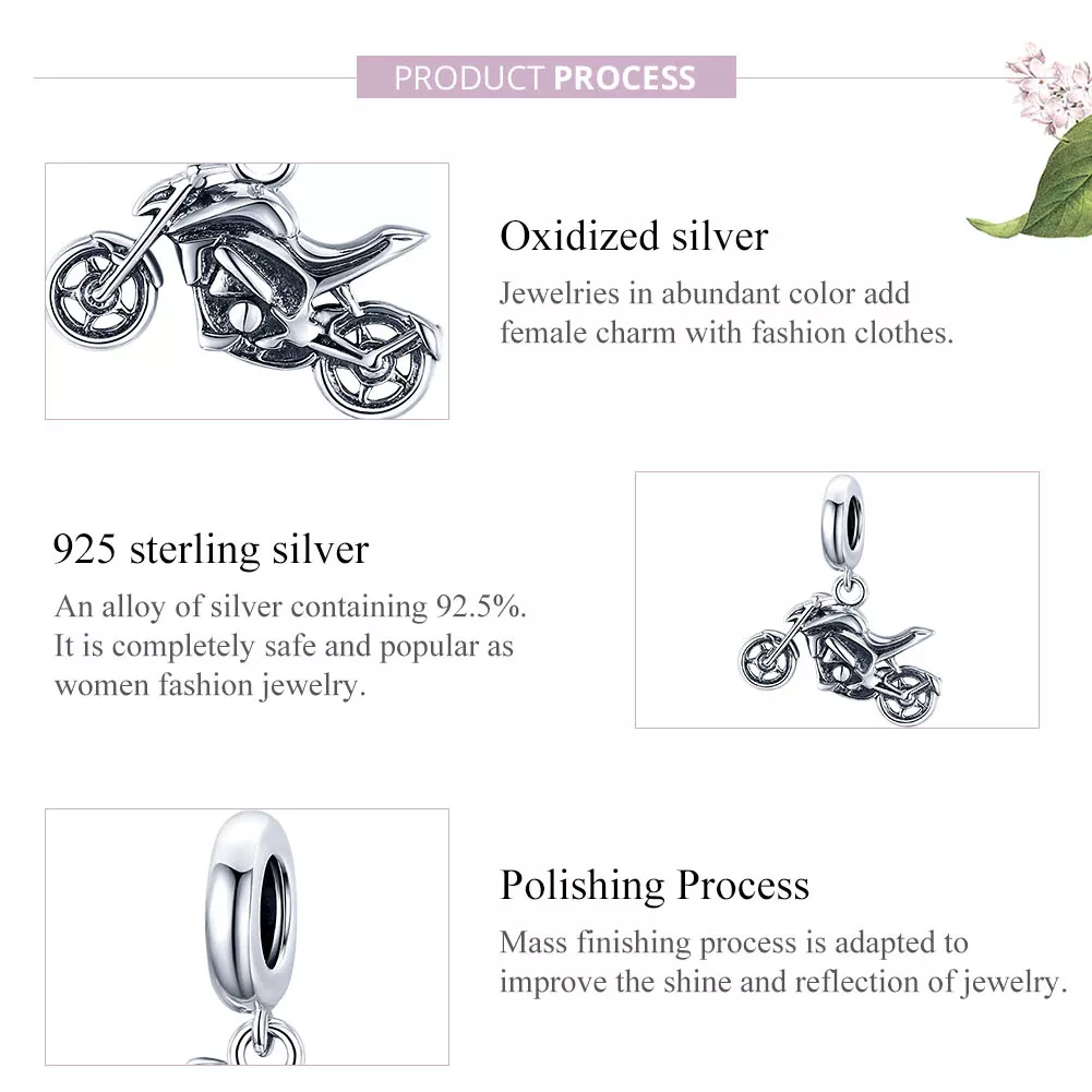 Charm Pendente Motocicleta estilo Pandora - SCC1712