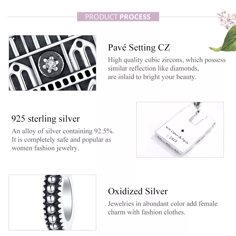 Charm Pendente Motre Dame De Paris estilo Pandora - SCC1328