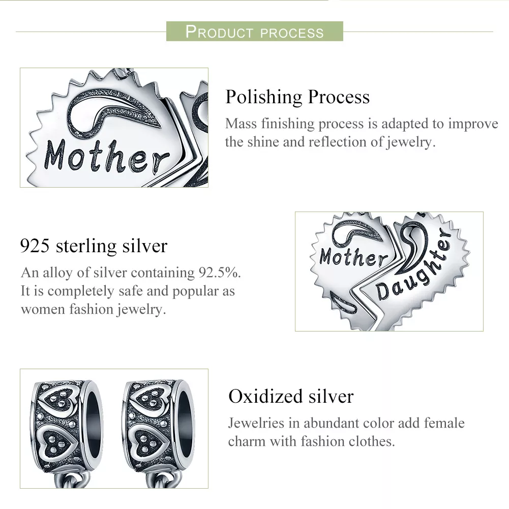 Charm Pendente Mãe e filha estilo Pandora - SCC427