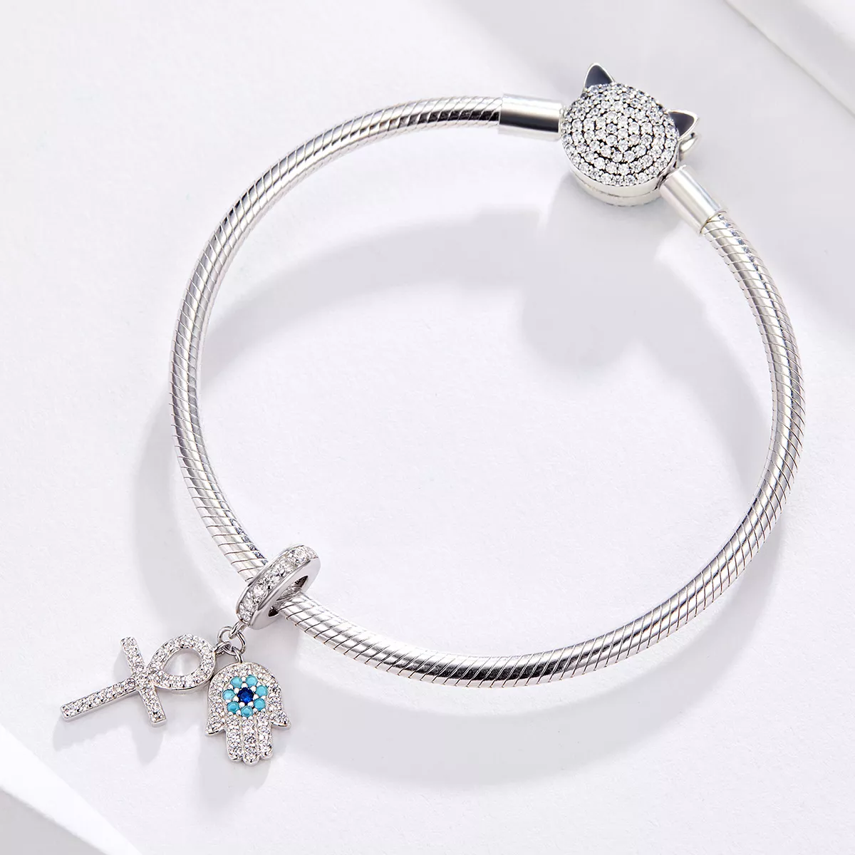 Charm Pendente Mão de Fátima estilo Pandora - BSC084