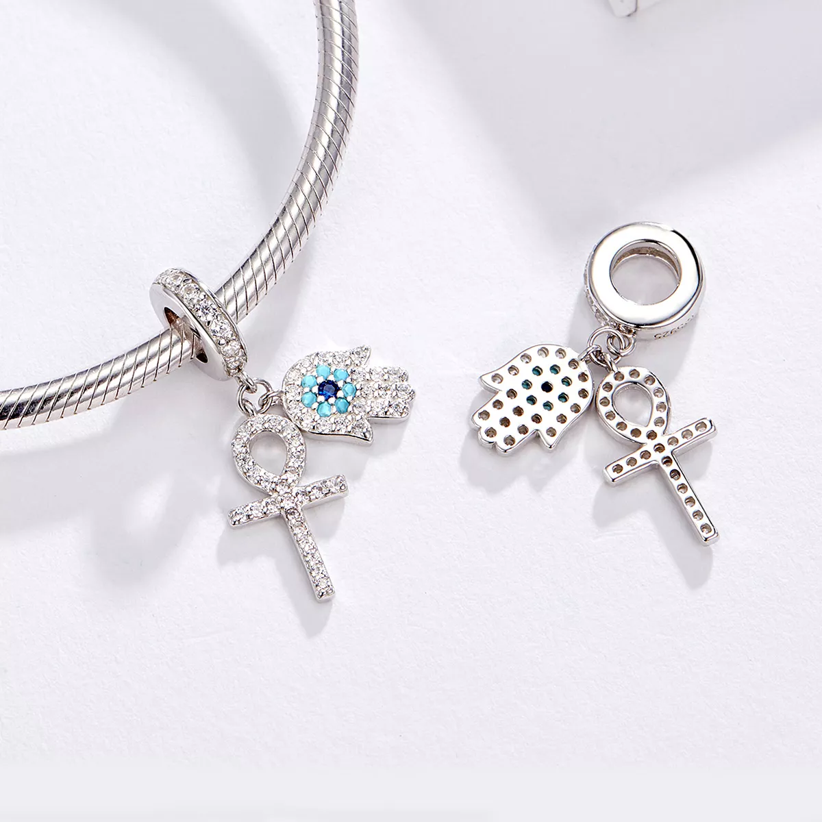 Charm Pendente Mão de Fátima estilo Pandora - BSC084