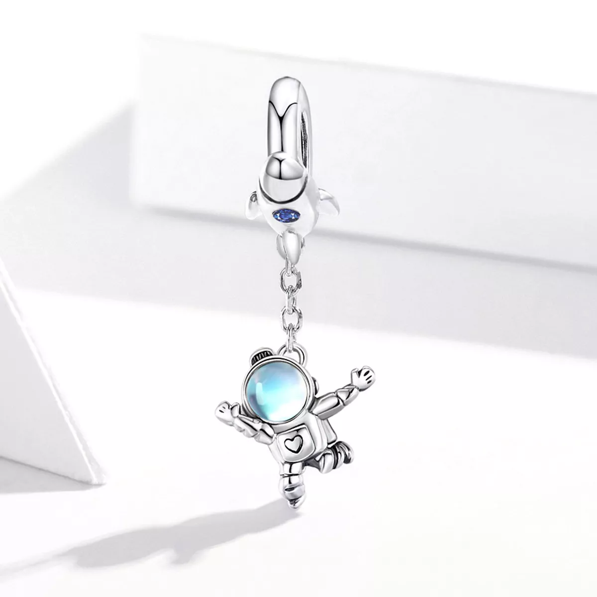 Charm Pendente Nave espacial e astronauta estilo Pandora - SCC1695