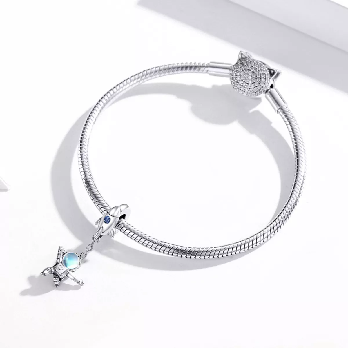 Charm Pendente Nave espacial e astronauta estilo Pandora - SCC1695