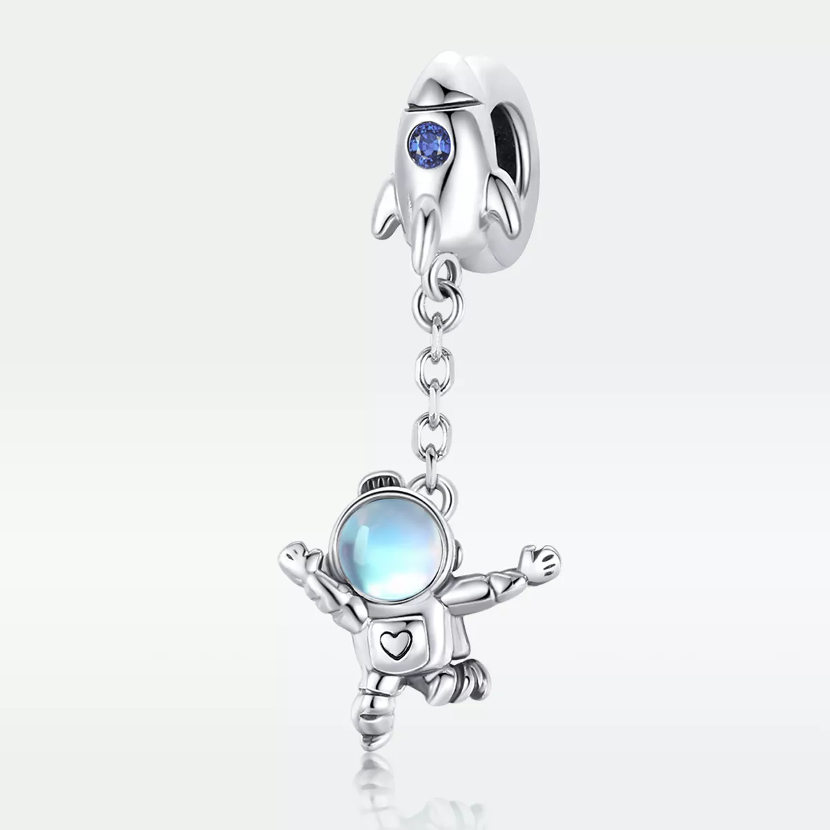 Charm Pendente Nave espacial e astronauta estilo Pandora - SCC1695