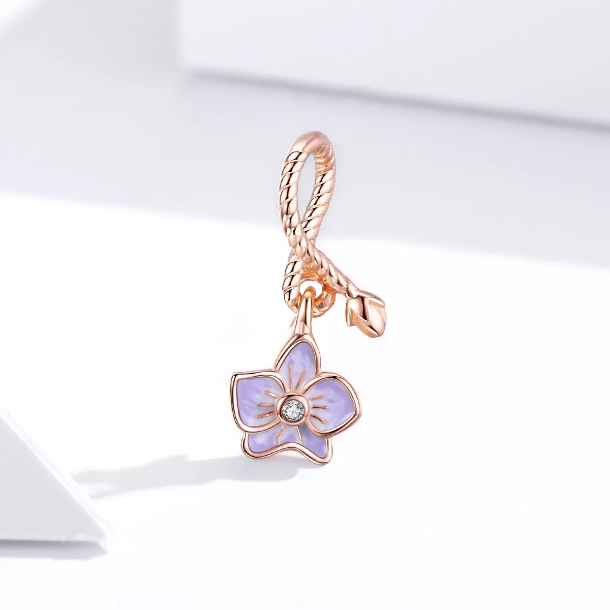 Charm Pendente Orquídea estilo Pandora Rose - BSC287