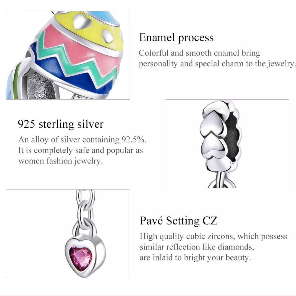 Charm Pendente Ovos da Sorte estilo Pandora - SCC1753