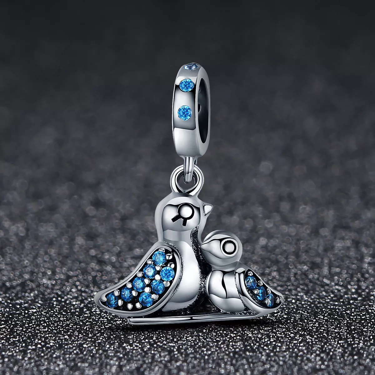 Charm Pendente Passarinho com a mãe estilo Pandora - SCC426