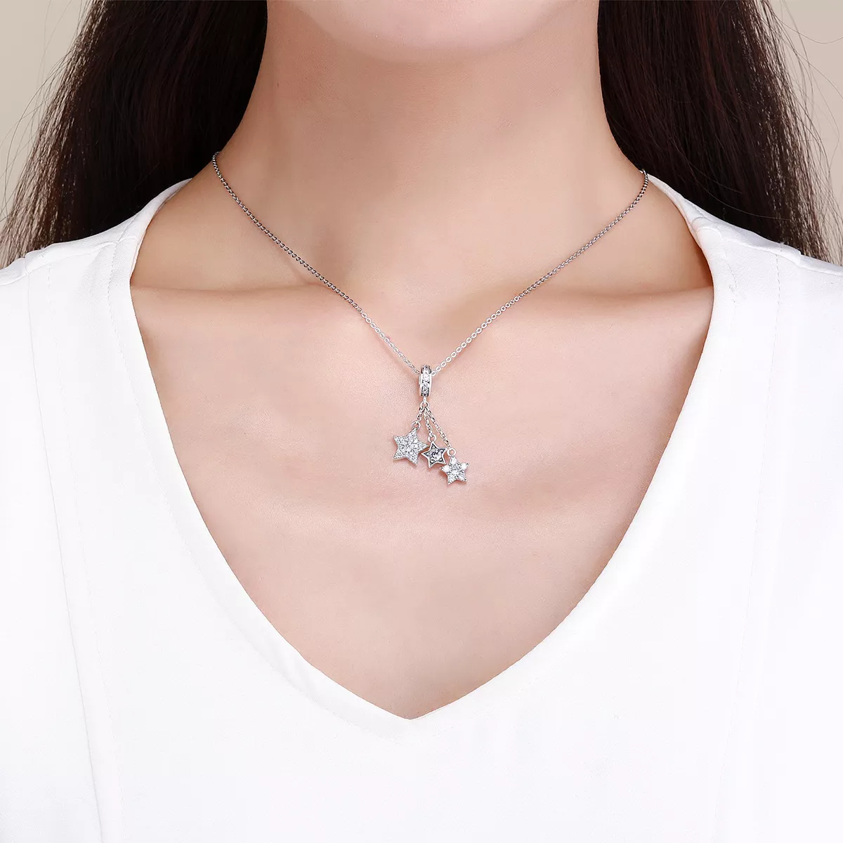 Charm Pendente Pentagramas estilo Pandora - SCC881