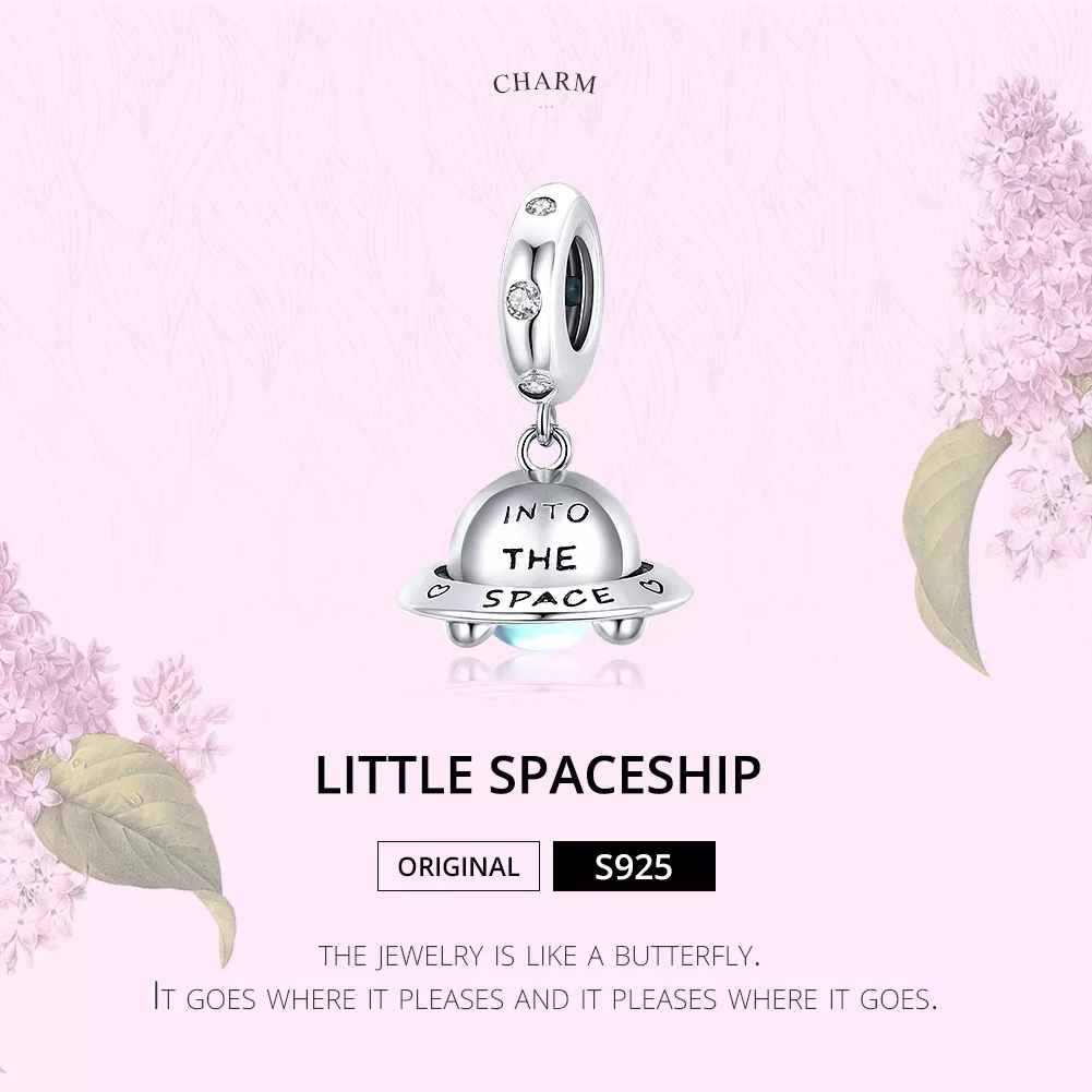 Charm Pendente Pequena Nave Espacial estilo Pandora - SCC1696
