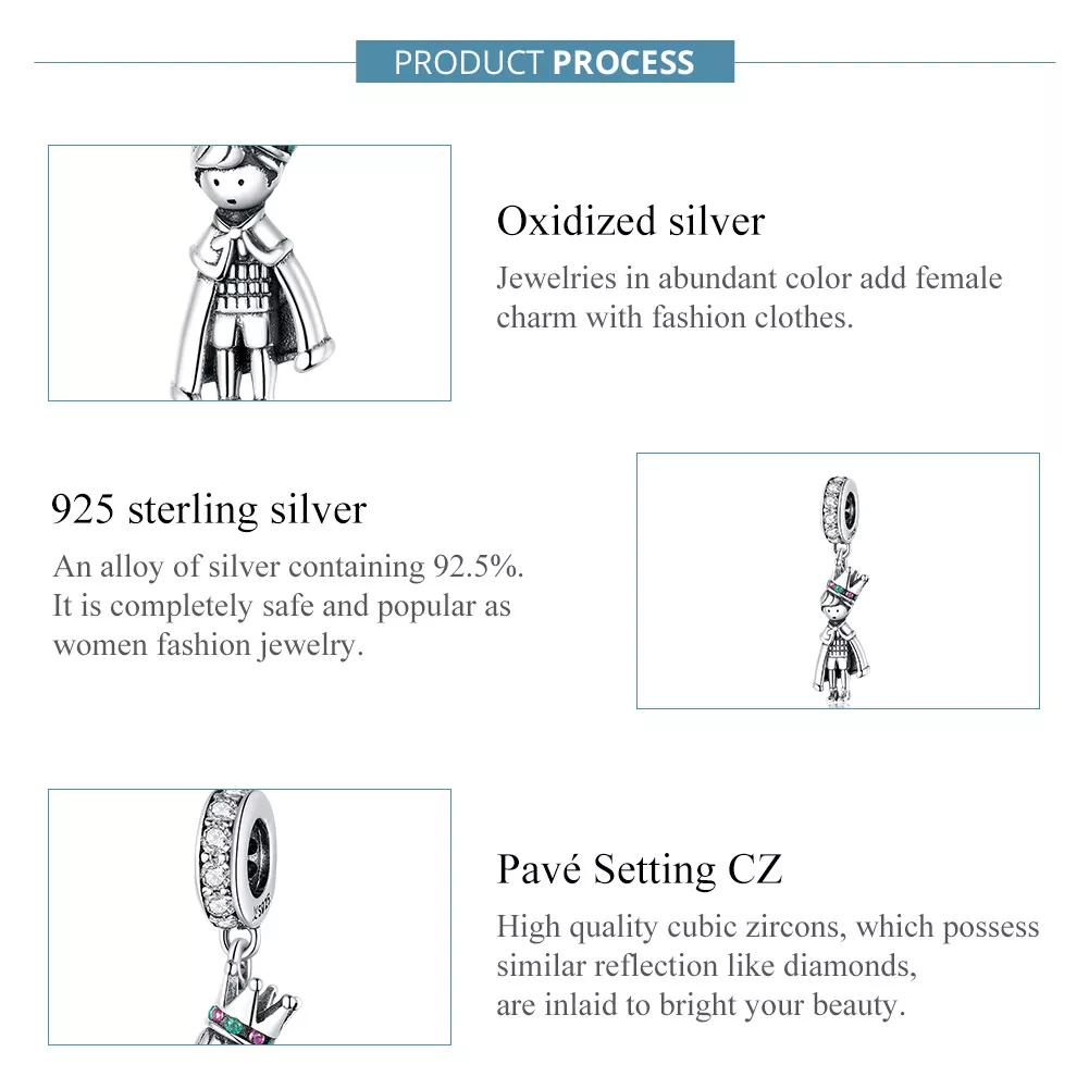 Charm Pendente Príncipe do mar estilo Pandora - SCC1584