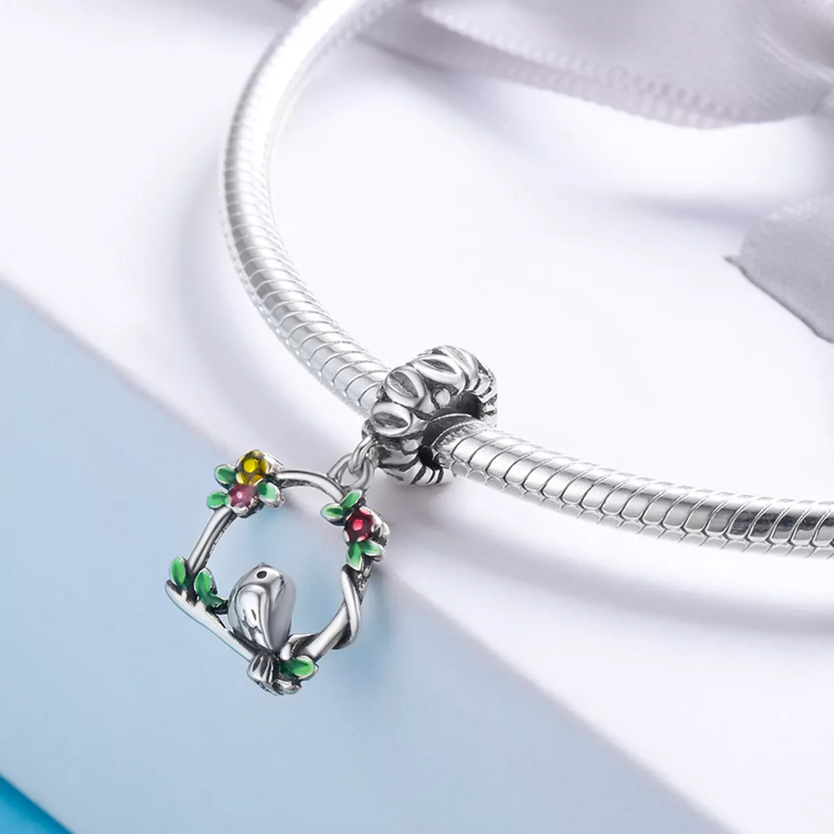 Charm Pendente Pássaro da primavera estilo Pandora - SCC645