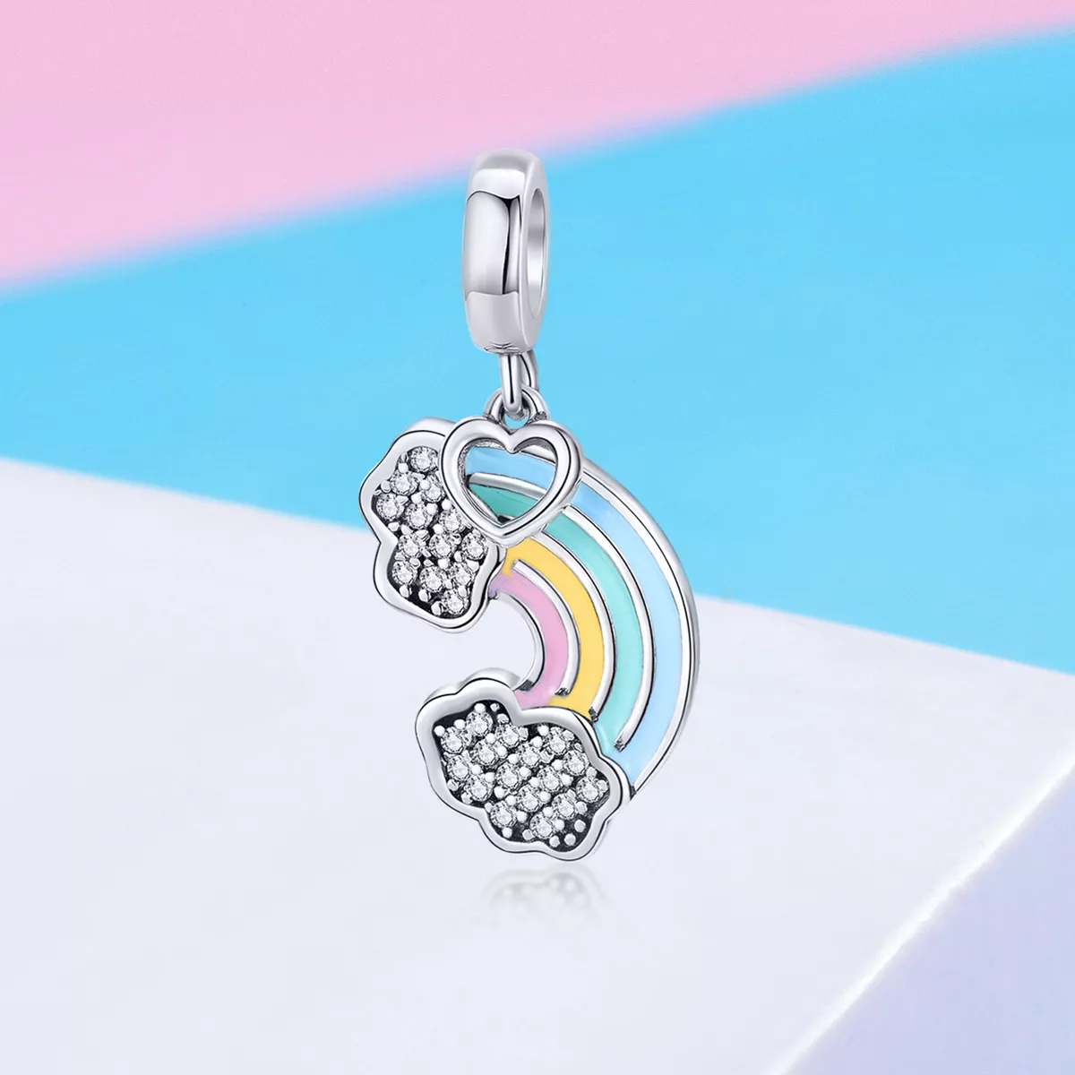 Charm Pendente Rainbow After Rain estilo Pandora - SCC905