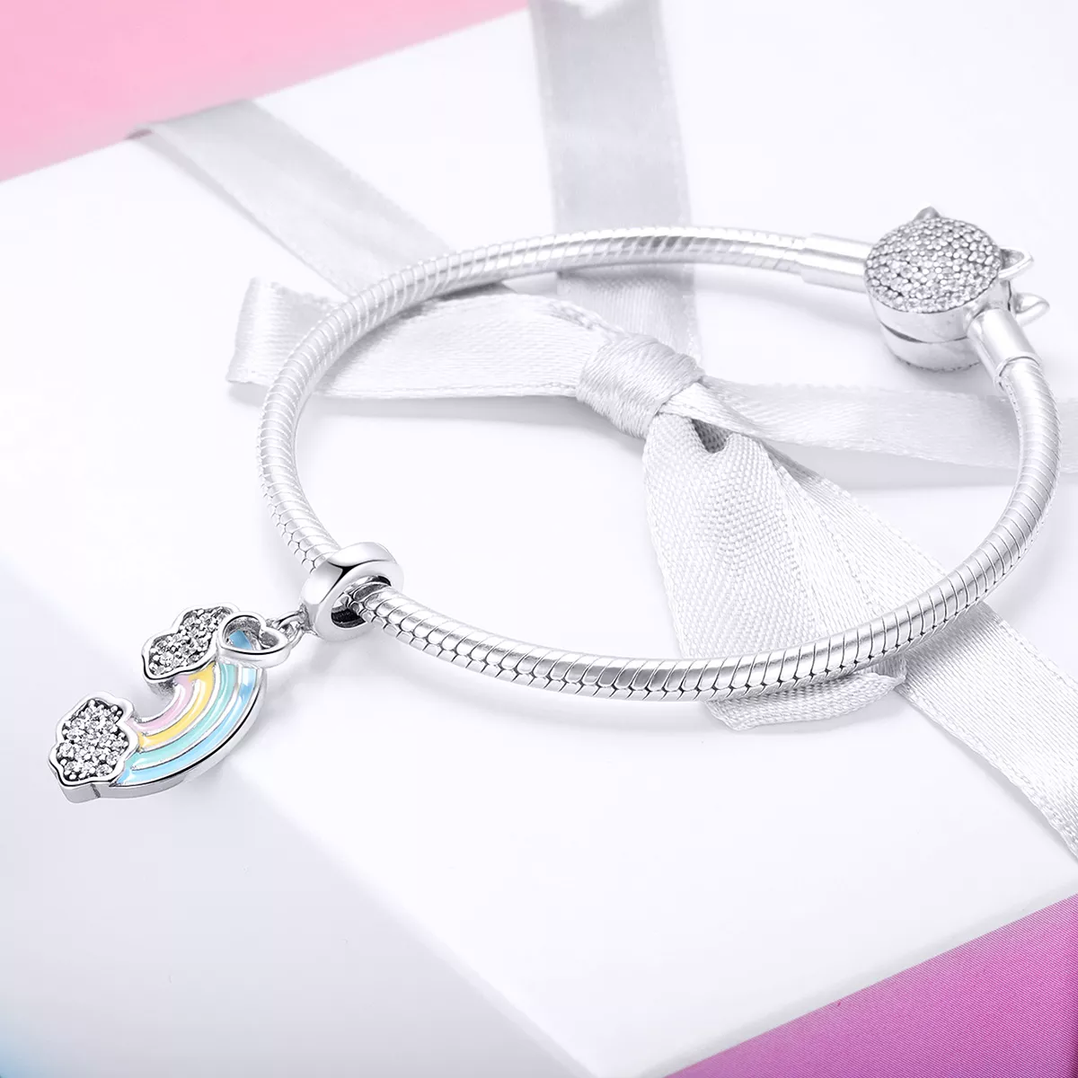 Charm Pendente Rainbow After Rain estilo Pandora - SCC905