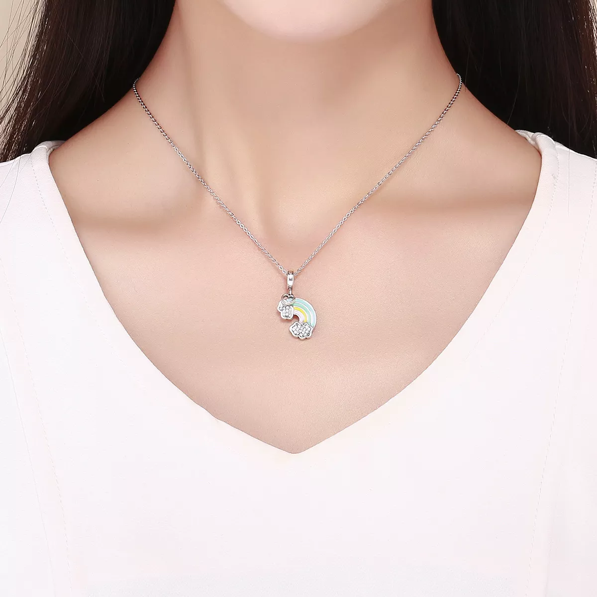 Charm Pendente Rainbow After Rain estilo Pandora - SCC905