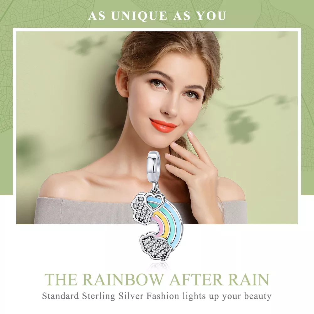 Charm Pendente Rainbow After Rain estilo Pandora - SCC905