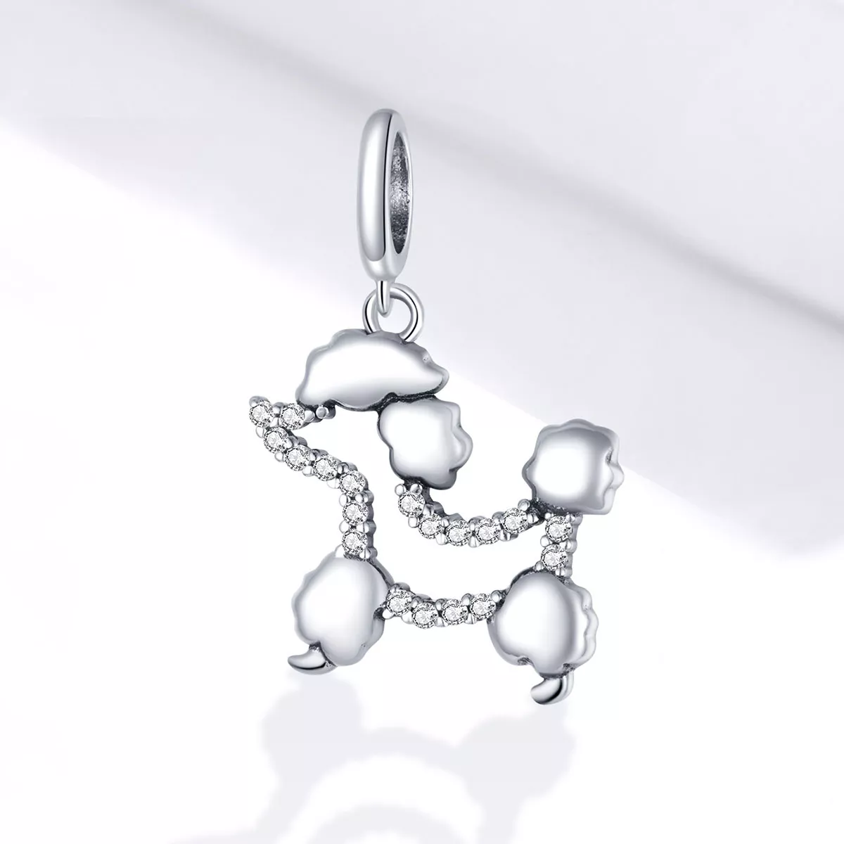Charm Pendente Silhueta poodle estilo Pandora - SCC1681